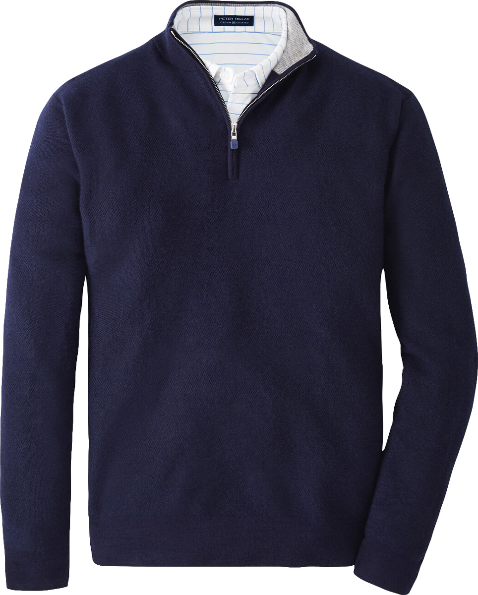 Peter Millar Crown Crafted Victory Cashmere Quarter-Zip Golf Pullovers