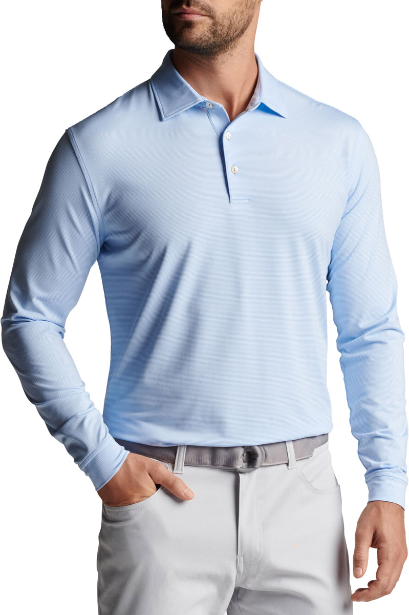  Mens Polo Shirt Long Sleeve Golf Shirts Lightweight