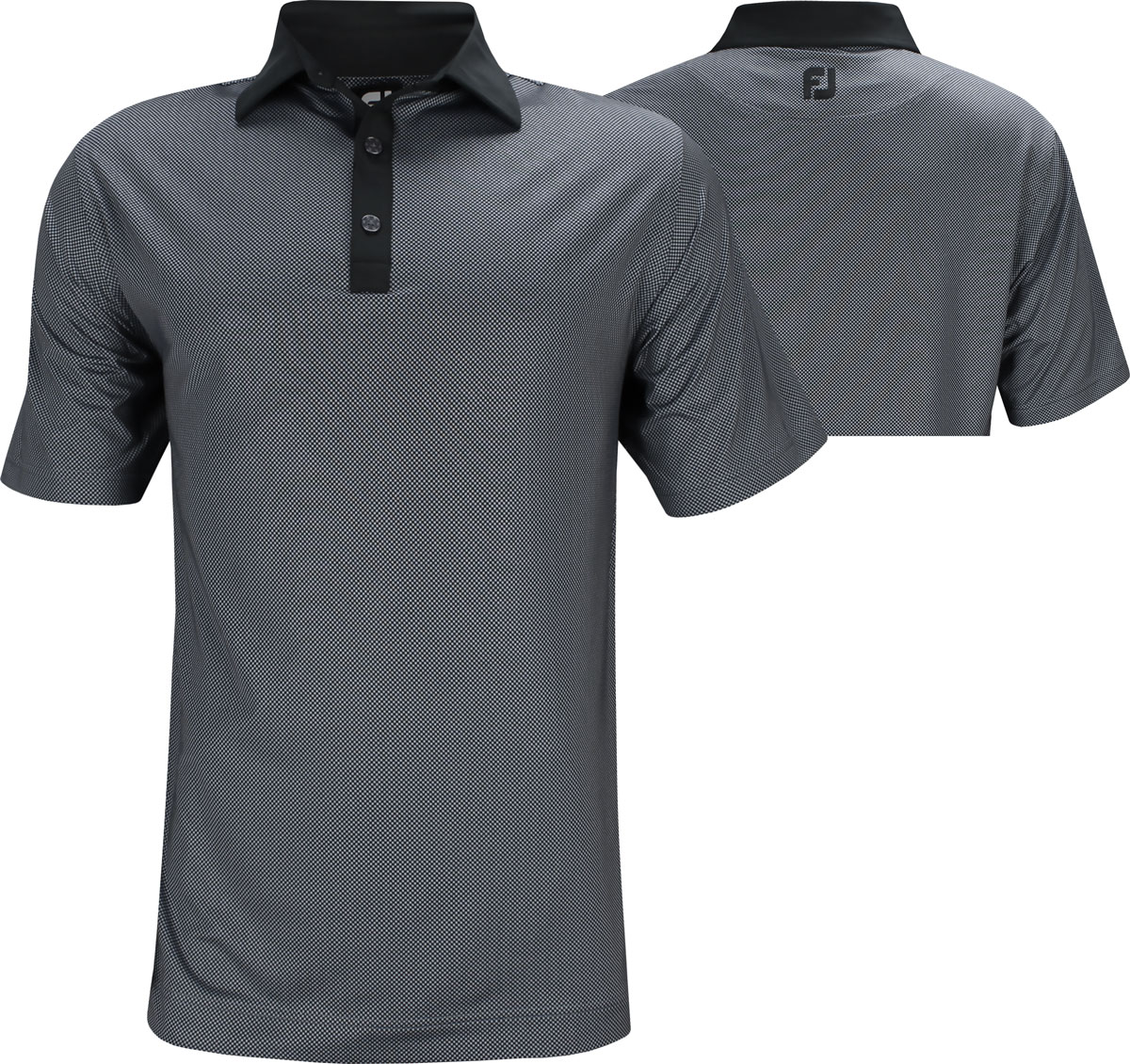 FootJoy ProDry Performance Stretch Lisle Mini Check Print Golf Shirts