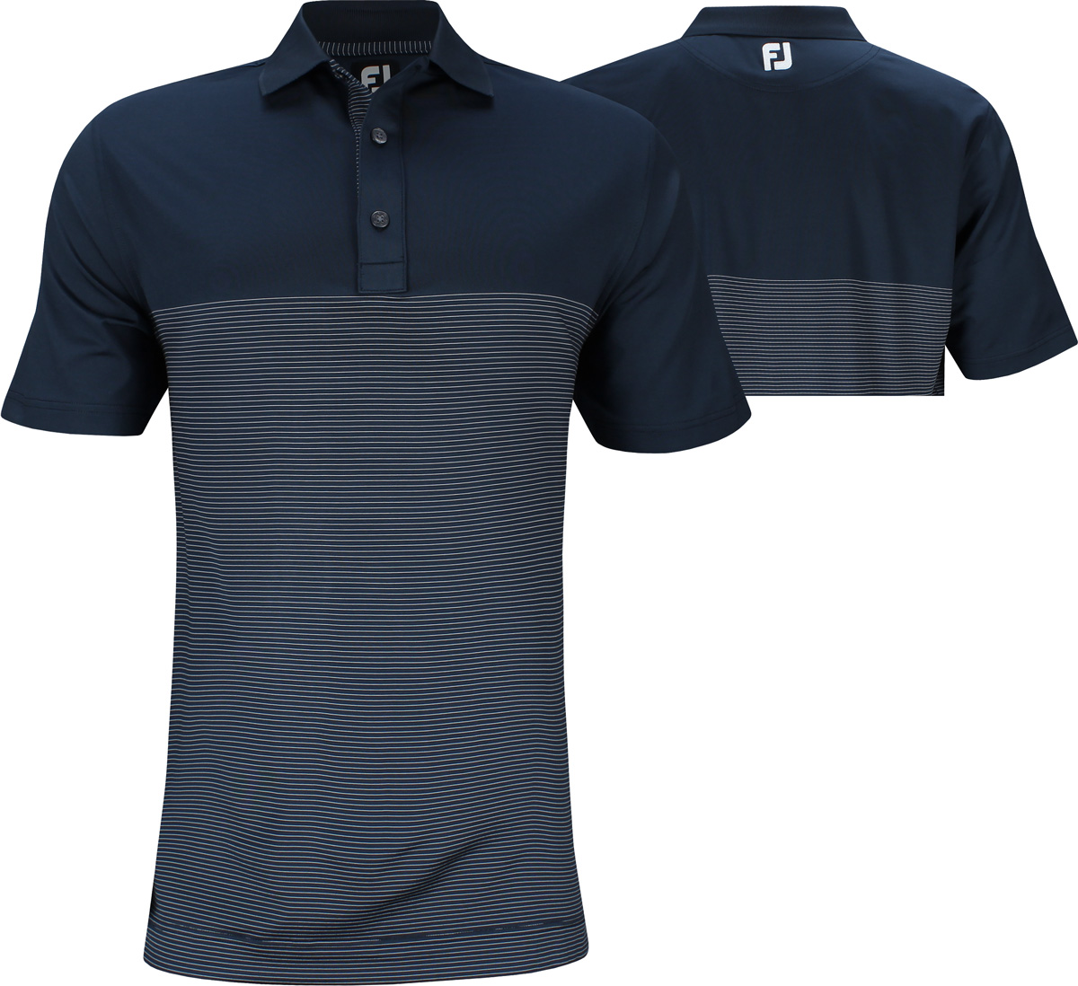 FootJoy ProDry Lisle Engineered Colorblock Pinstripe Golf Shirts