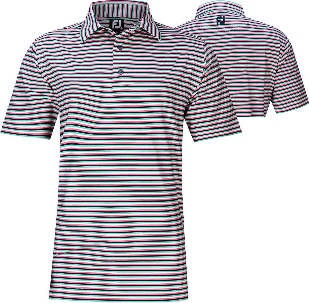 FootJoy ProDry Lisle Multi-Stripe Golf Shirts