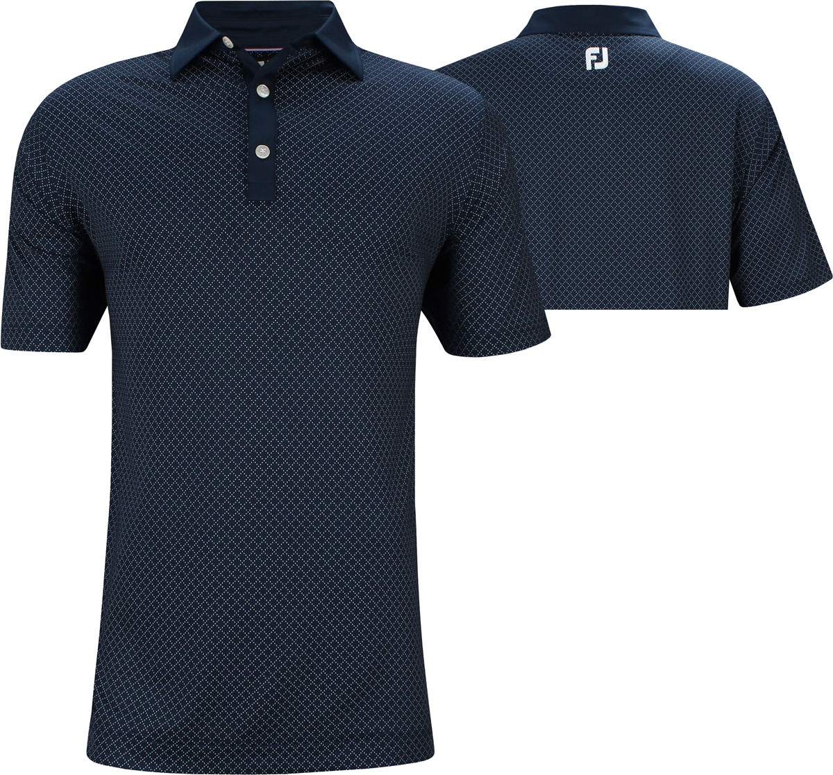 FootJoy ProDry Lisle Diamond Dot Print Golf Shirts