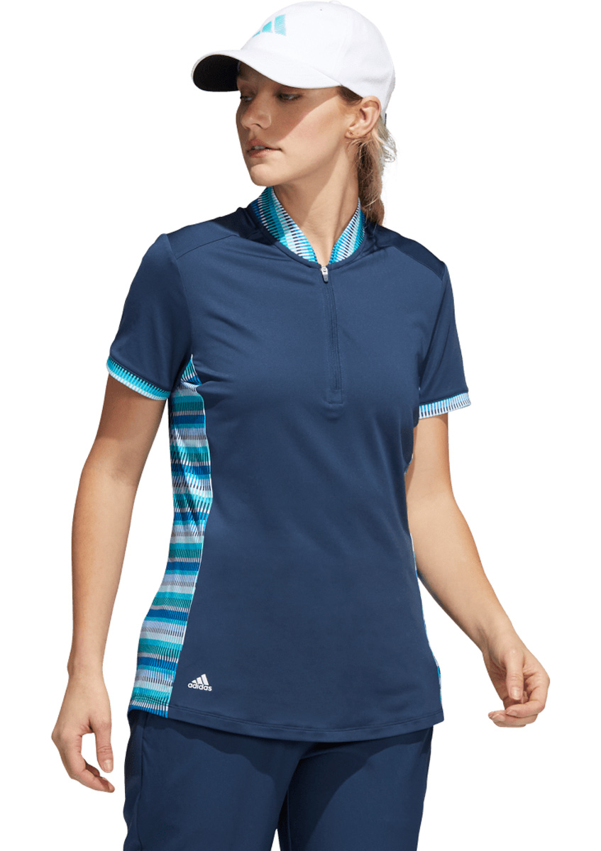 Optagelsesgebyr Under ~ grå Adidas Women's Ultimate 365 Printed Half-Zip Golf Shirts
